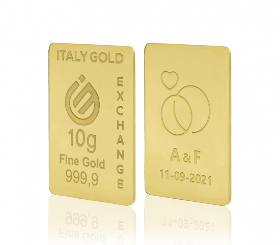 Gold ingot Wedding gift - 24Kt - 10gr IGE GOLD